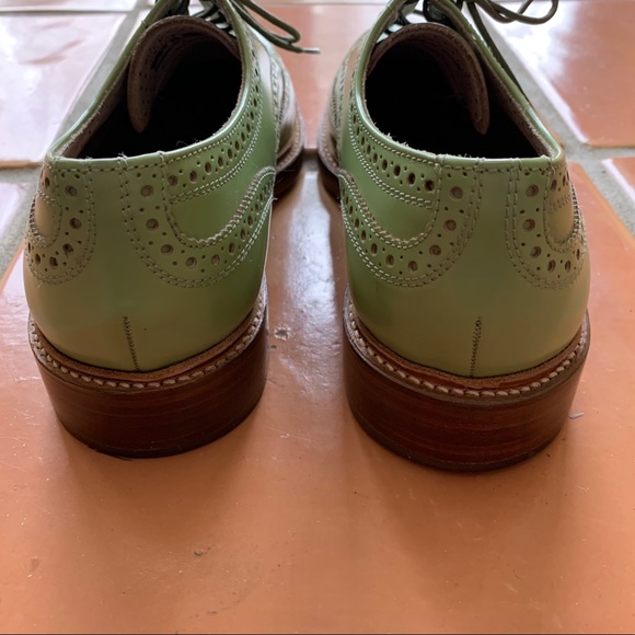 Paul Smith Men’s Leather Green Lace-Up Dress Shoes - Picture 6 of 9